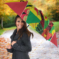 Custom Guyana Football Umbrella Golden Jaguars Spirit - Yellow - Wonder Print Shop