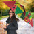 Custom Guyana Football Umbrella Golden Jaguars Spirit - Yellow - Wonder Print Shop