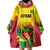 Custom Guyana Football Wearable Blanket Hoodie Golden Jaguars Spirit - Yellow - Wonder Print Shop