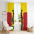Custom Guyana Football Window Curtain Golden Jaguars Spirit - Yellow - Wonder Print Shop