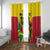 Custom Guyana Football Window Curtain Golden Jaguars Spirit - Yellow - Wonder Print Shop