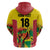 Custom Guyana Football Zip Hoodie Golden Jaguars Spirit - Yellow - Wonder Print Shop