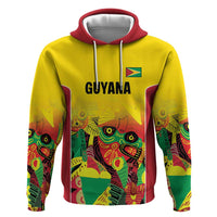 Custom Guyana Football Zip Hoodie Golden Jaguars Spirit - Yellow - Wonder Print Shop