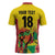 Custom Guyana Football Zipper Polo Shirt Golden Jaguars Spirit - Yellow - Wonder Print Shop