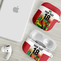 Custom Guyana Football AirPods Case Golden Jaguars Spirit - White - Wonder Print Shop