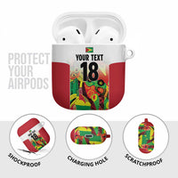Custom Guyana Football AirPods Case Golden Jaguars Spirit - White - Wonder Print Shop