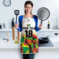 Custom Guyana Football Apron Golden Jaguars Spirit - White - Wonder Print Shop