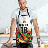 Custom Guyana Football Apron Golden Jaguars Spirit - White - Wonder Print Shop