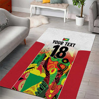 Custom Guyana Football Area Rug Golden Jaguars Spirit - White - Wonder Print Shop