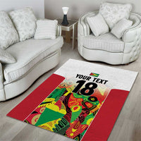 Custom Guyana Football Area Rug Golden Jaguars Spirit - White - Wonder Print Shop