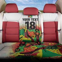 Custom Guyana Football Back Car Seat Cover Golden Jaguars Spirit - White - Wonder Print Shop