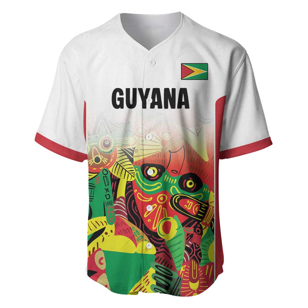 Custom Guyana Football Baseball Jersey Golden Jaguars Spirit - White - Wonder Print Shop