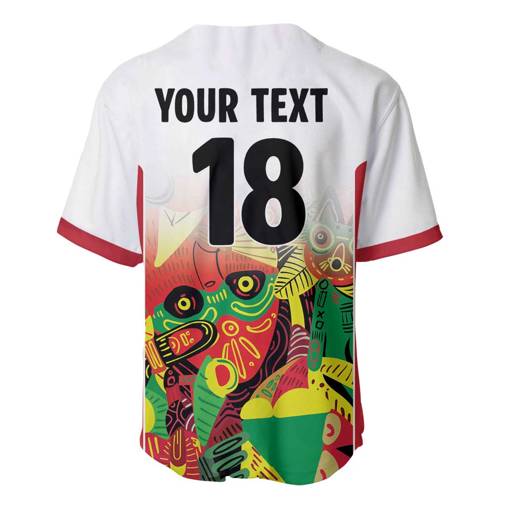 Custom Guyana Football Baseball Jersey Golden Jaguars Spirit - White - Wonder Print Shop