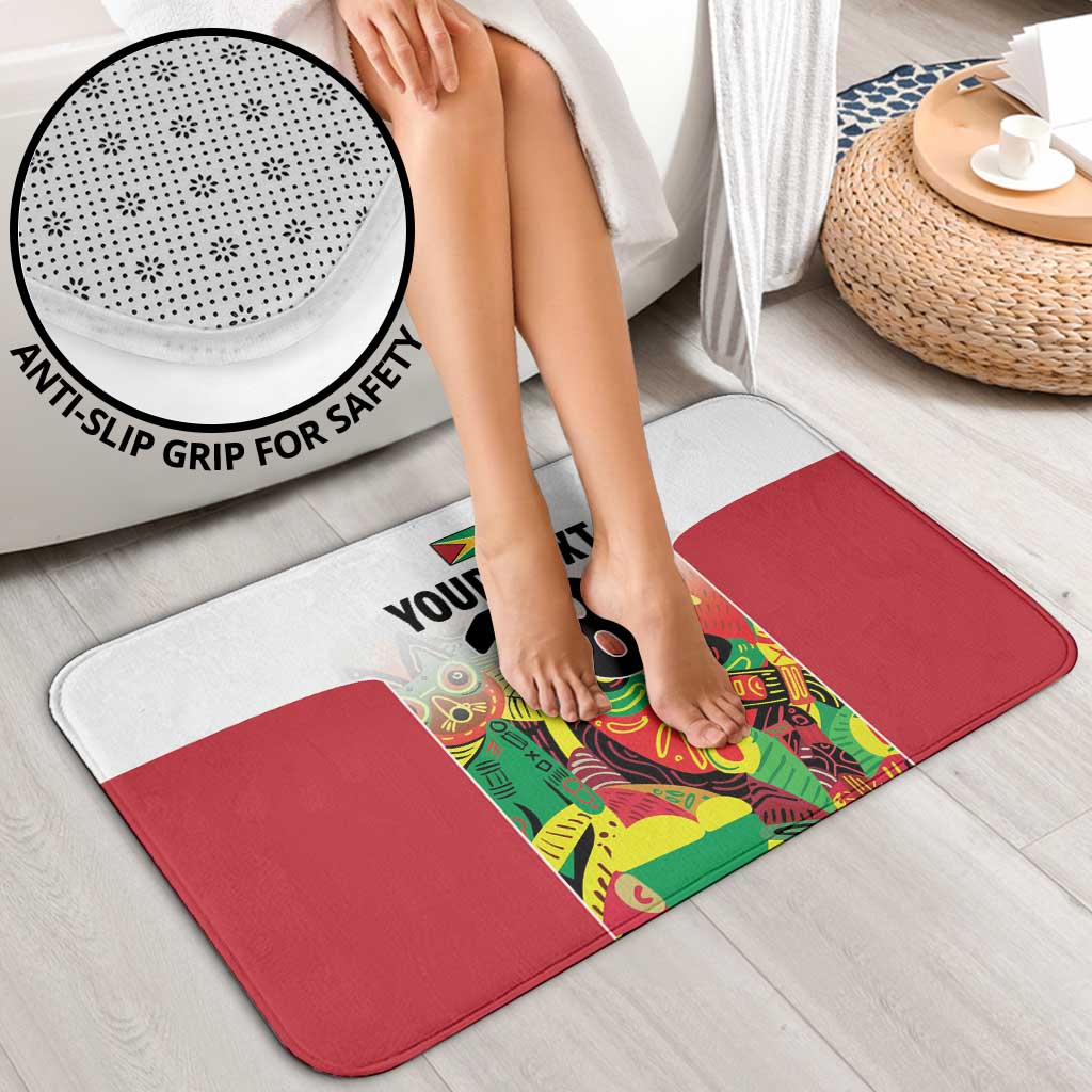 Custom Guyana Football Bathroom Set Golden Jaguars Spirit - White - Wonder Print Shop