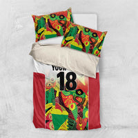 Custom Guyana Football Bedding Set Golden Jaguars Spirit - White - Wonder Print Shop