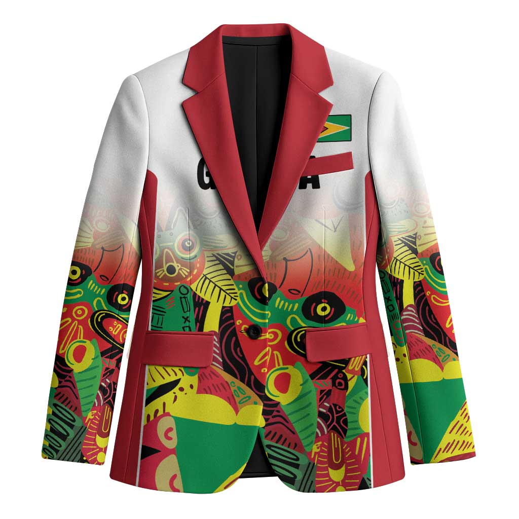 Custom Guyana Football Blazer Golden Jaguars Spirit - White - Wonder Print Shop
