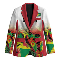 Custom Guyana Football Blazer Golden Jaguars Spirit - White - Wonder Print Shop