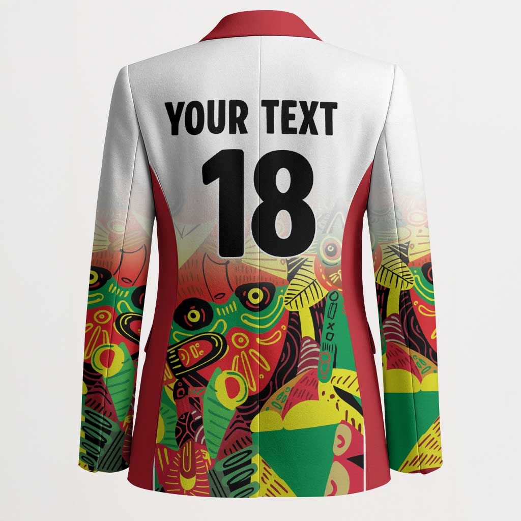 Custom Guyana Football Blazer Golden Jaguars Spirit - White - Wonder Print Shop