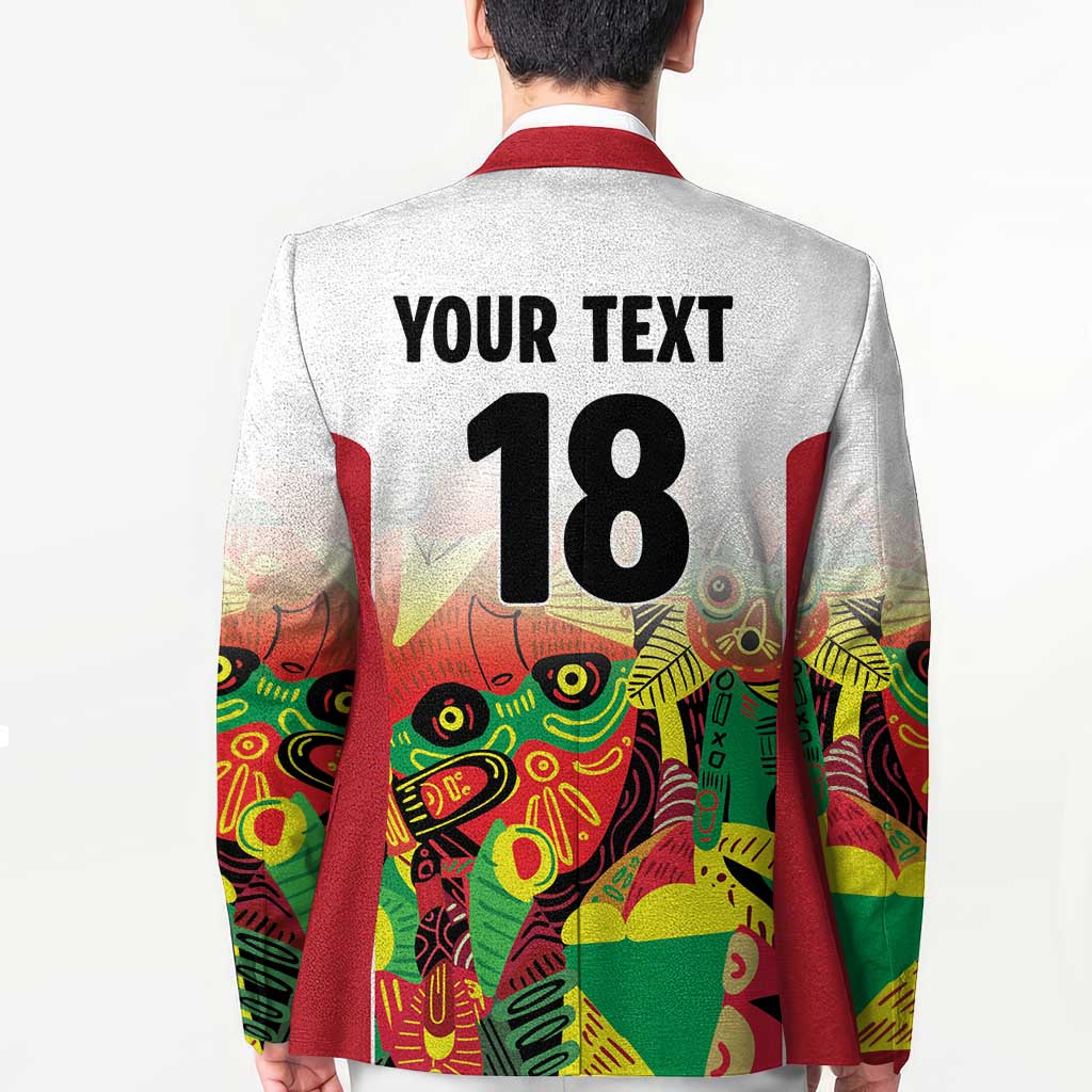 Custom Guyana Football Blazer Golden Jaguars Spirit - White - Wonder Print Shop