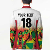 Custom Guyana Football Blazer Golden Jaguars Spirit - White - Wonder Print Shop