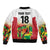 Custom Guyana Football Bomber Jacket Golden Jaguars Spirit - White - Wonder Print Shop