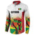 Custom Guyana Football Button Sweatshirt Golden Jaguars Spirit - White - Wonder Print Shop