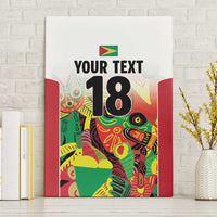 Custom Guyana Football Canvas Wall Art Golden Jaguars Spirit - White - Wonder Print Shop