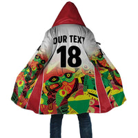 Custom Guyana Football Cloak Golden Jaguars Spirit - White - Wonder Print Shop