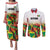 Custom Guyana Football Couples Matching Puletasi and Long Sleeve Button Shirt Golden Jaguars Spirit - White - Wonder Print Shop