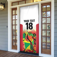 Custom Guyana Football Door Cover Golden Jaguars Spirit - White - Wonder Print Shop