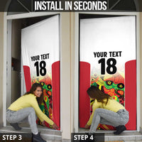 Custom Guyana Football Door Cover Golden Jaguars Spirit - White - Wonder Print Shop