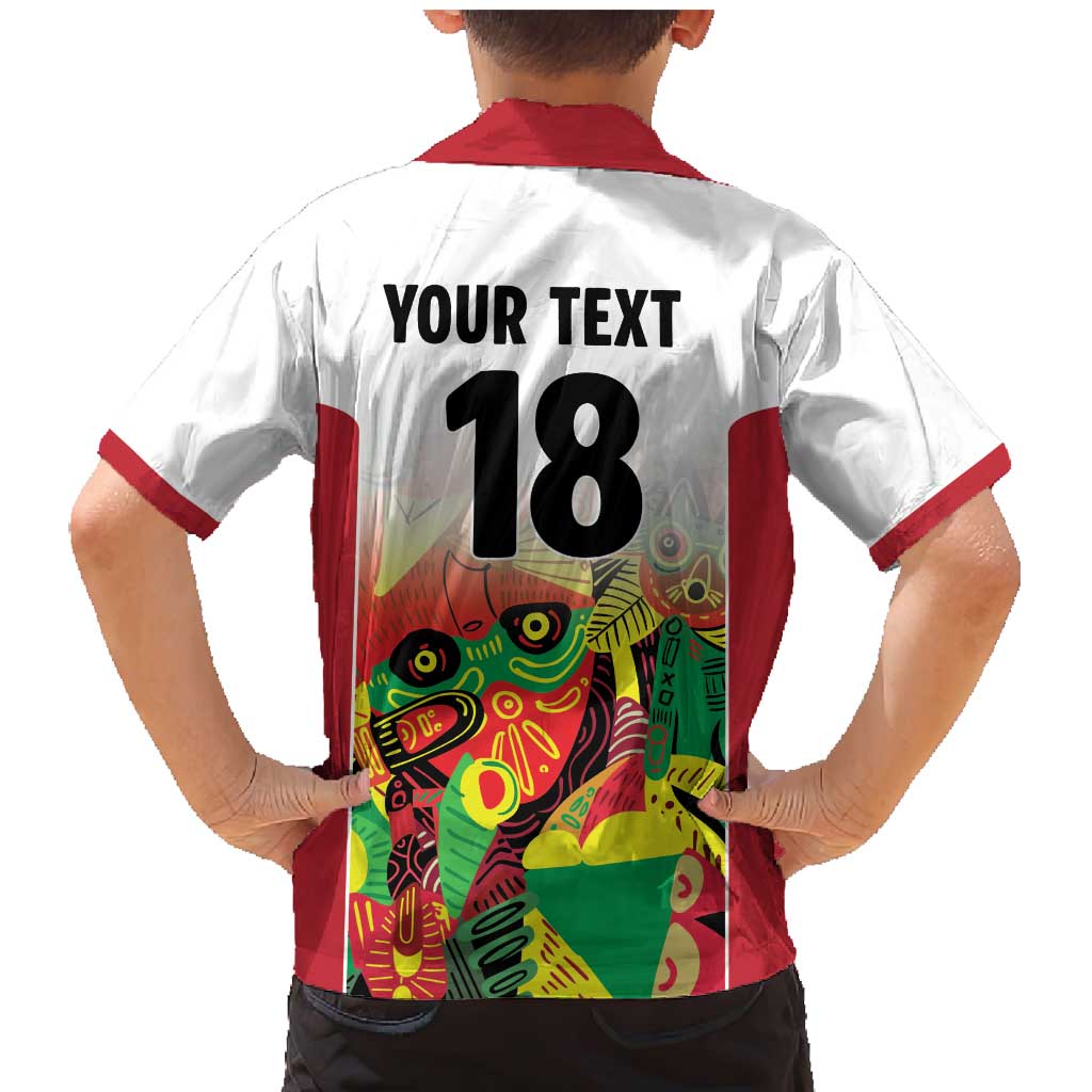 Custom Guyana Football Family Matching Mermaid Dress and Hawaiian Shirt Golden Jaguars Spirit - White - Wonder Print Shop