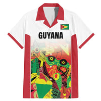 Custom Guyana Football Family Matching Mermaid Dress and Hawaiian Shirt Golden Jaguars Spirit - White - Wonder Print Shop