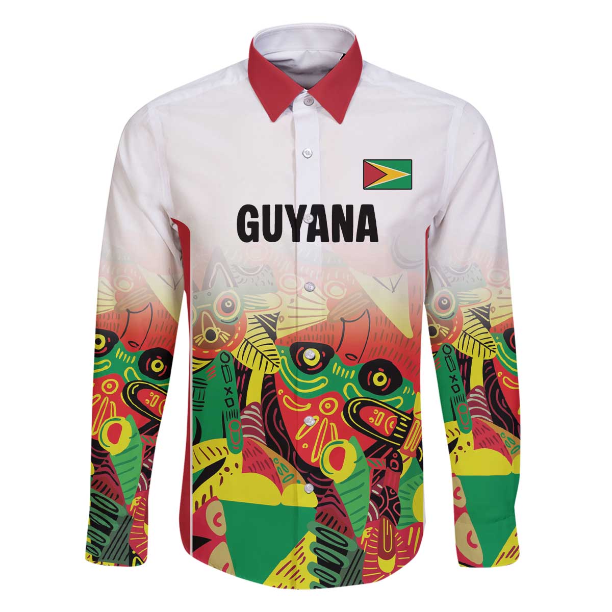 Custom Guyana Football Family Matching Off The Shoulder Long Sleeve Dress and Hawaiian Shirt Golden Jaguars Spirit - White - Wonder Print Shop