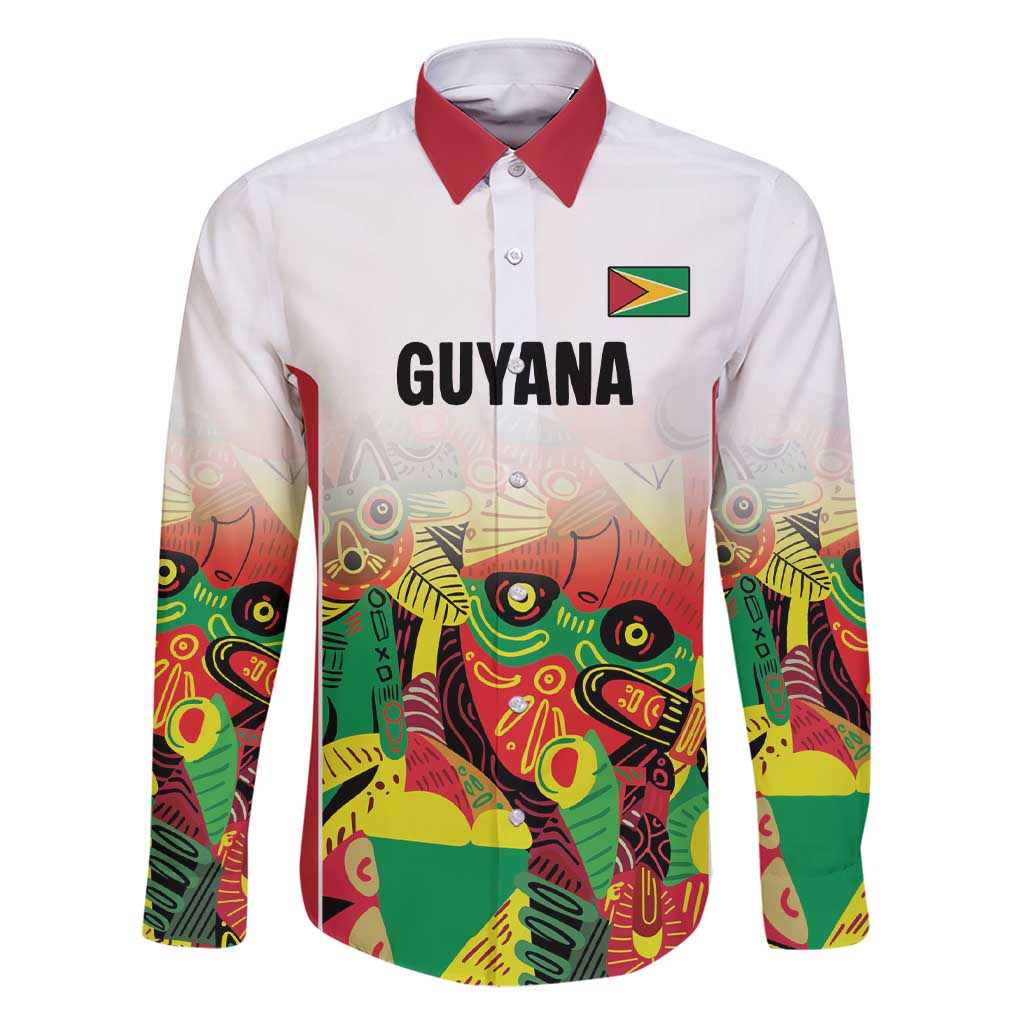 Custom Guyana Football Family Matching Short Sleeve Bodycon Dress and Hawaiian Shirt Golden Jaguars Spirit - White - Wonder Print Shop