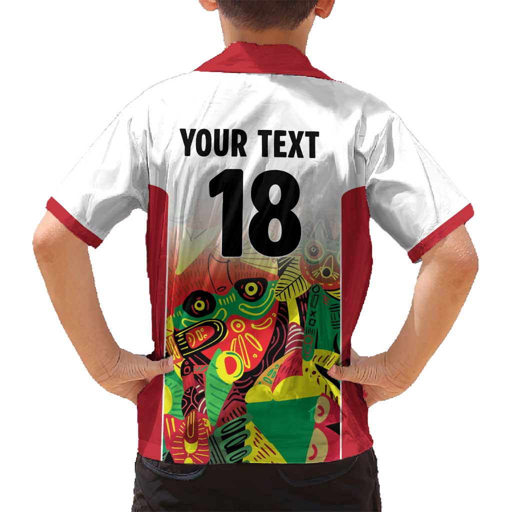 Custom Guyana Football Family Matching Summer Maxi Dress and Hawaiian Shirt Golden Jaguars Spirit - White - Wonder Print Shop