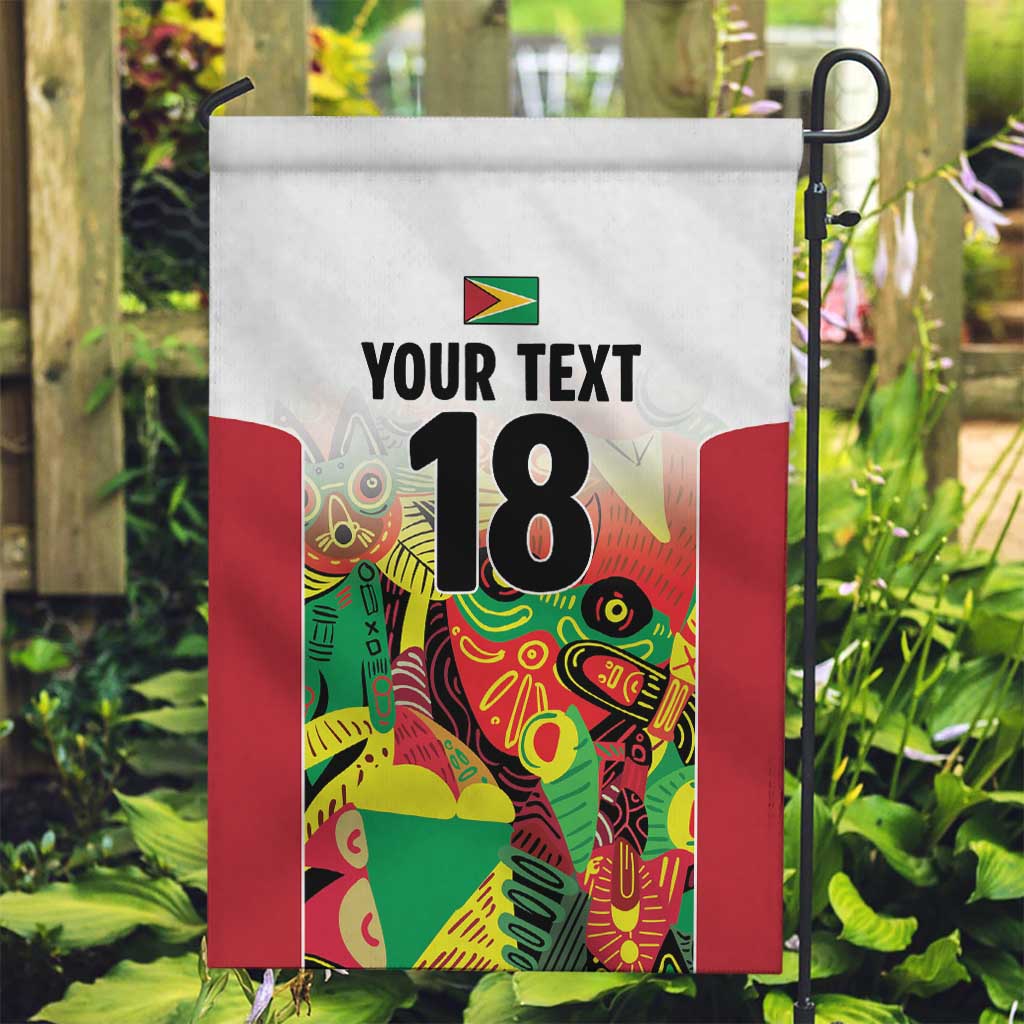 Custom Guyana Football Garden Flag Golden Jaguars Spirit - White - Wonder Print Shop