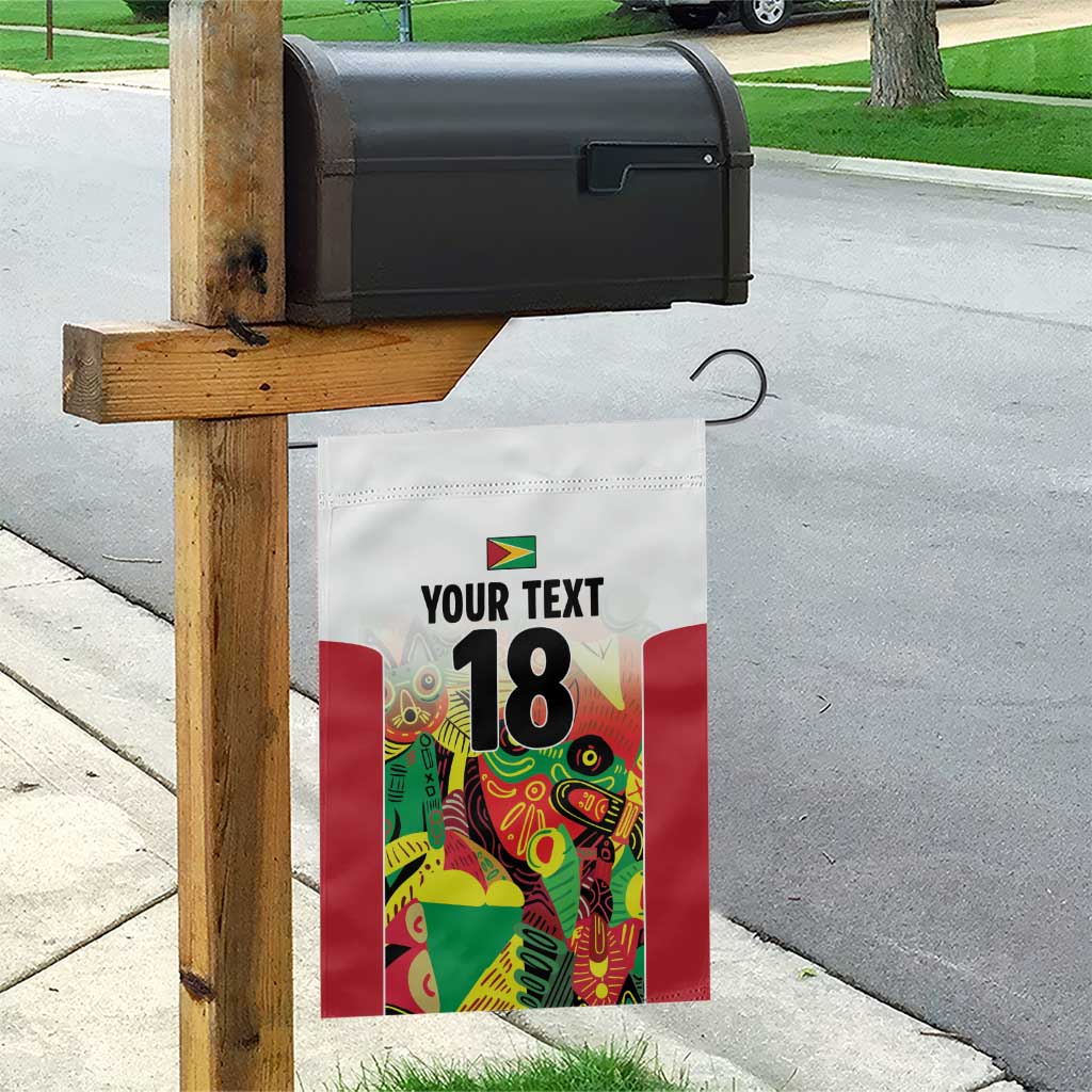 Custom Guyana Football Garden Flag Golden Jaguars Spirit - White - Wonder Print Shop