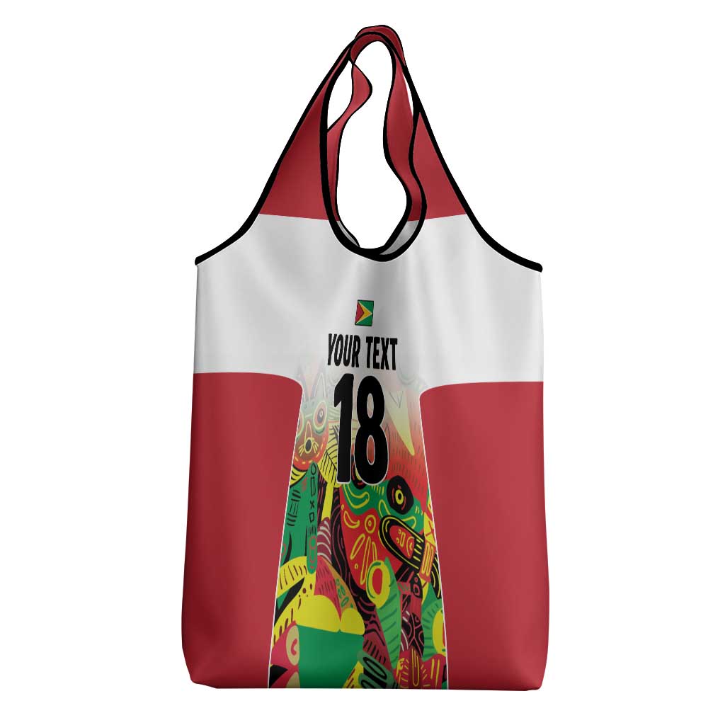 Custom Guyana Football Grocery Bag Golden Jaguars Spirit - White - Wonder Print Shop