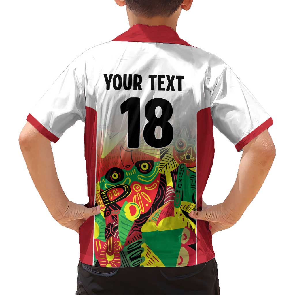 Custom Guyana Football Hawaiian Shirt Golden Jaguars Spirit - White - Wonder Print Shop