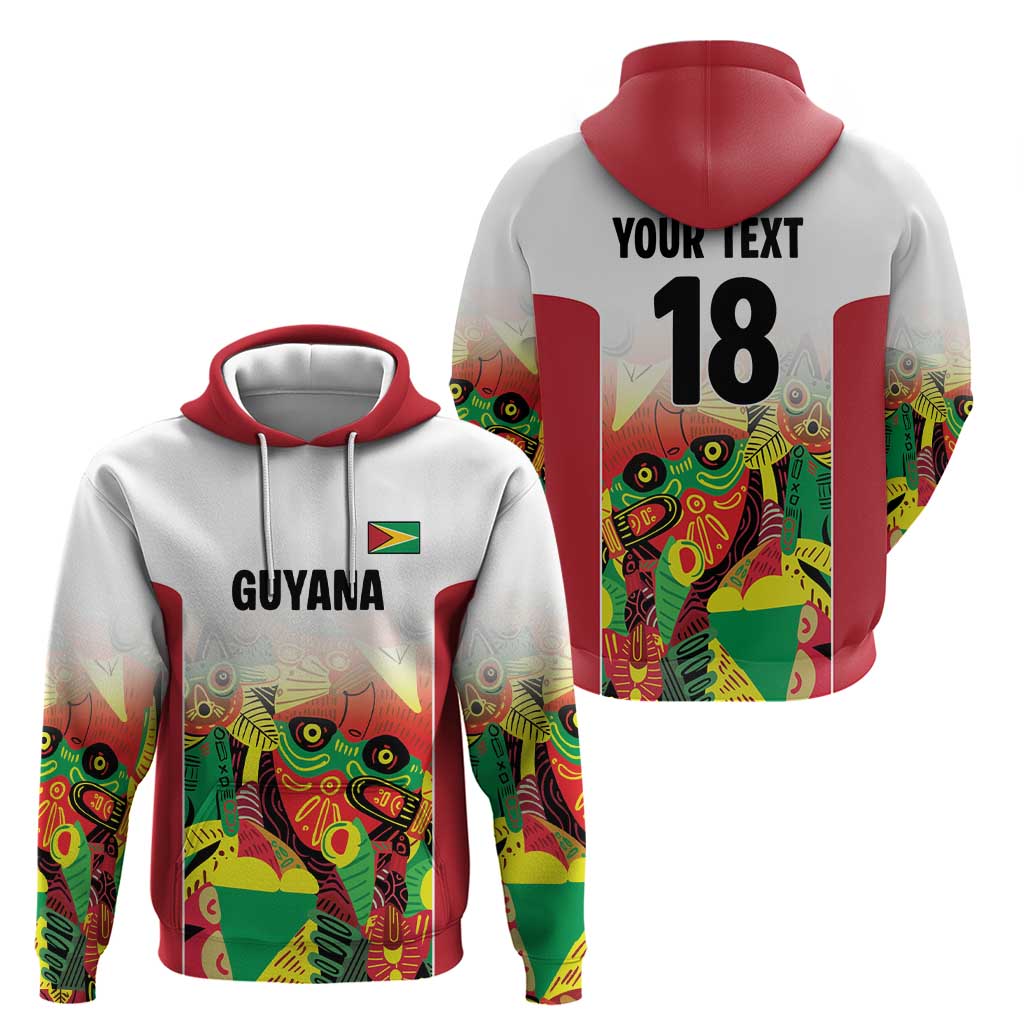 Custom Guyana Football Hoodie Golden Jaguars Spirit - White - Wonder Print Shop
