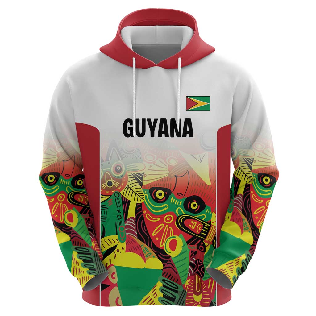 Custom Guyana Football Hoodie Golden Jaguars Spirit - White - Wonder Print Shop
