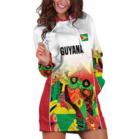Custom Guyana Football Hoodie Dress Golden Jaguars Spirit - White - Wonder Print Shop