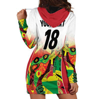 Custom Guyana Football Hoodie Dress Golden Jaguars Spirit - White - Wonder Print Shop