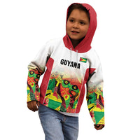 Custom Guyana Football Kid Hoodie Golden Jaguars Spirit - White - Wonder Print Shop