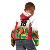 Custom Guyana Football Kid Hoodie Golden Jaguars Spirit - White - Wonder Print Shop