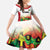 Custom Guyana Football Kid Short Sleeve Dress Golden Jaguars Spirit - White - Wonder Print Shop