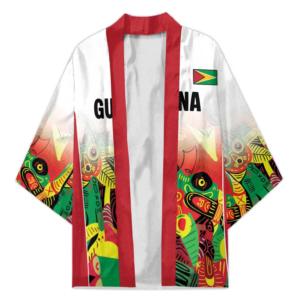 Custom Guyana Football Kimono Golden Jaguars Spirit - White - Wonder Print Shop