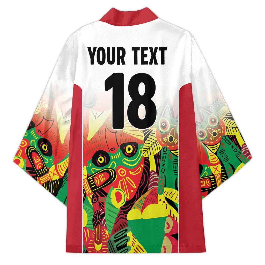 Custom Guyana Football Kimono Golden Jaguars Spirit - White - Wonder Print Shop
