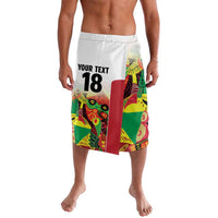 Custom Guyana Football Lavalava Golden Jaguars Spirit - White - Wonder Print Shop